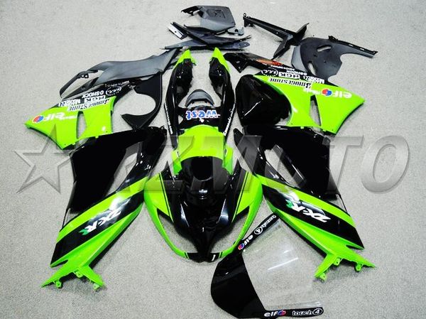 

4gifts новый abs для мотоциклов обтекатели набор подходит для kawasaki ninja zx-6r 2009 2010 636 2011 2012 09 10 11 12 кузова установлен зел