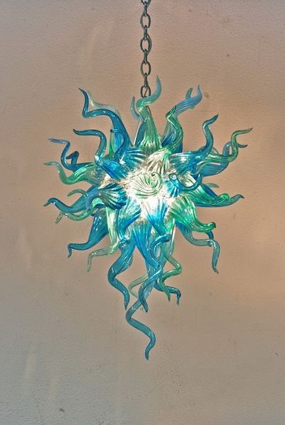 

fabulous chihuly style low ceiling glass pendant lamps blue colored contemporary art ceiling chandelier light fixtures