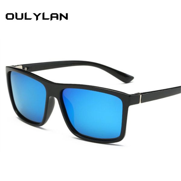 

oulylan марка мужчины поляризованные солнцезащитные очки специальные вождения водителя вс очки мужской женский vintage прямоугольник anti-uv, White;black