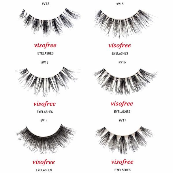 

false eyelashes visolashes 100% pure human hair natural long hand made full strip daily wear