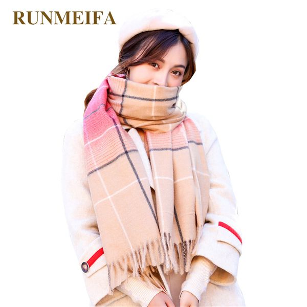 

runmeifa fashion simulated cashmere scarf for women soft shawls foulard femme elegant echarpe mujer bufanda drop shipping