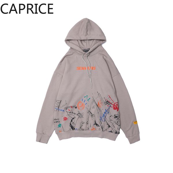 

2019 men hoodie sweatshirt graphic graffiti hip hop hoodie streetwear harajuku pullover cotton fashion street wear yellow, Black