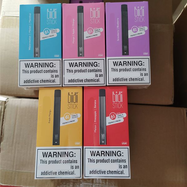 

Корабль в течение 2 дней-bidi Stick одноразовое устройство Vape Pen с батареей 280mah PK Puff Bar Glow Plus POP Mr Gog