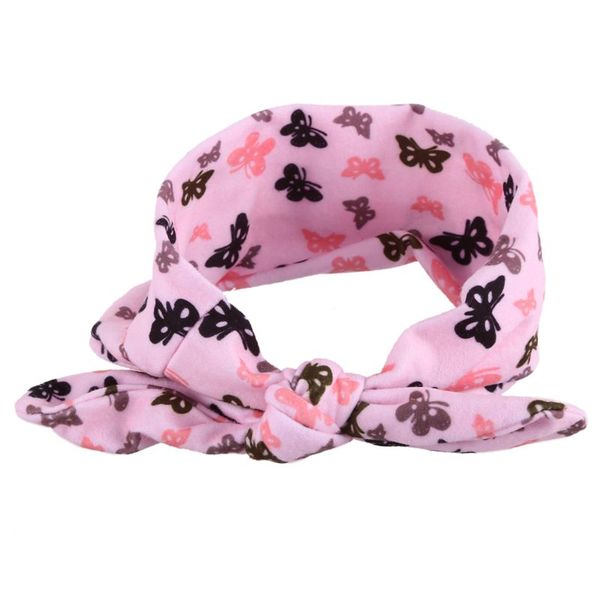 

hairband,baby ears elastic bow turban knotted hairband (pink, Slivery;white
