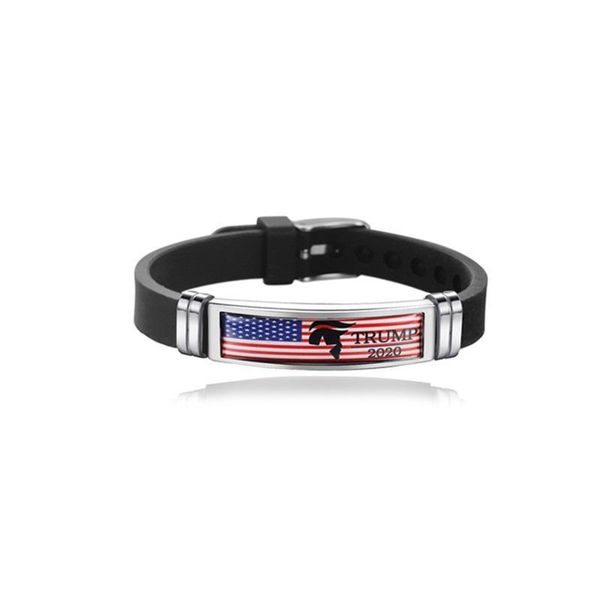 

united states donald trump 2020 bracelets stainless steel silicone bangles us president wristband 4 styles 4 5xm e1