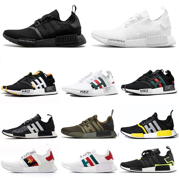 

bred sneakers 2020 new arrival nmd r1 classic breathable running designer shoes japan black white sport shoes tri grey off 36-45, White;red