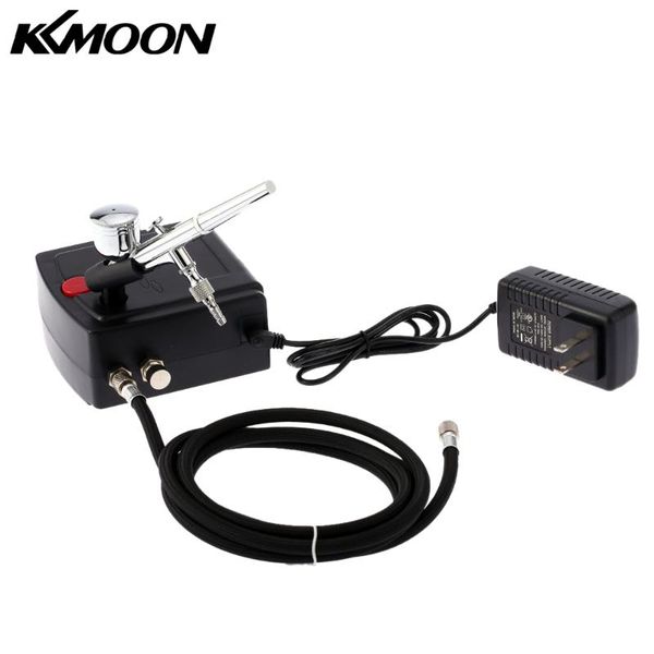 

kkmoon100-240vprofessional gravity feed dual action airb rush air compressor kit for art painting manicure craft cake spray tool