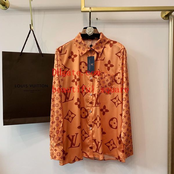 

Women blou e letter print hirt long leeve lady printing clothing retro lapel neck hirt fa hion retro treetwear blou e g 2