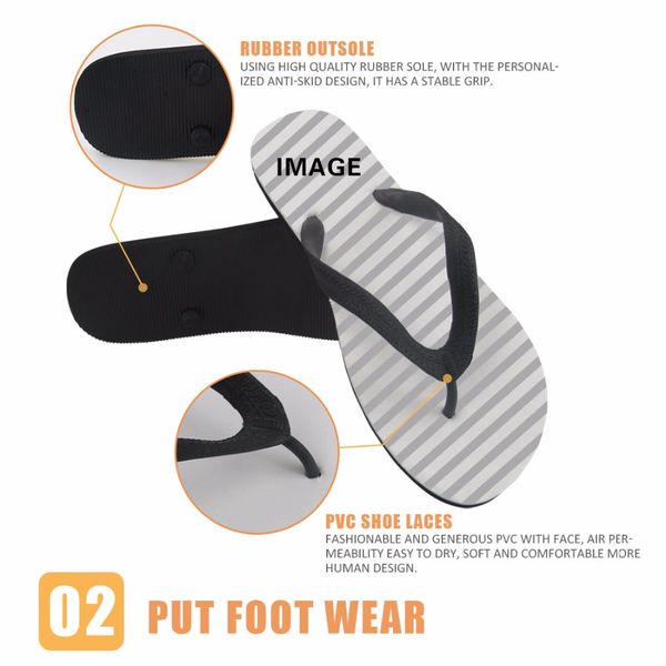 

customized flip flops women casual summer women's house slippers cute animal panda pattern female beach slip-on shoes flip flop, Black