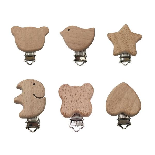 

6pcs clips cute portable baby suspender pacifier buckle silicone holder for infant kidschildren baby play supplies