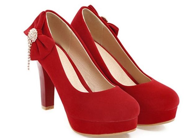 

2019 women's shoes in spring and autumn with new style high heel coarse heel round head suede waterproof table@2100, Black