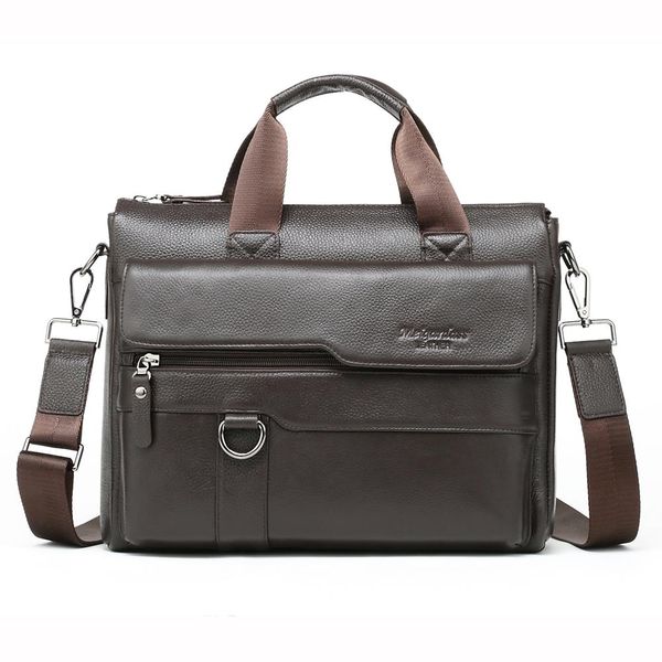 

men briefcases genuine leather men's bag male business computer lapdocument crossbody bags messenger bag totes