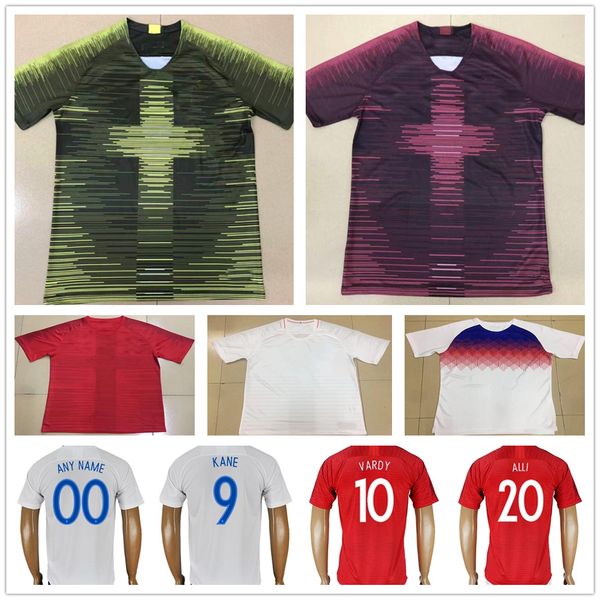 

2019 2020 national team english soccer jerseys 10 sterling 9 kane rashford lingard dele henderson custom 19 20 home away football shirt, Black;yellow