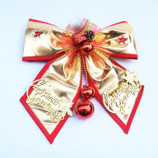 

christmas decorations gold bow large l family wall hanging decoration butterfly party festival scene decoration new year
