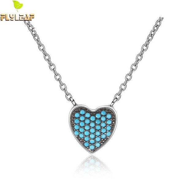 

форзац кубический циркон сердце ожерелья подвески real 925 ожерелье для женщин цепи изящных ювелирных подарков партии стерлингового серебра, Silver