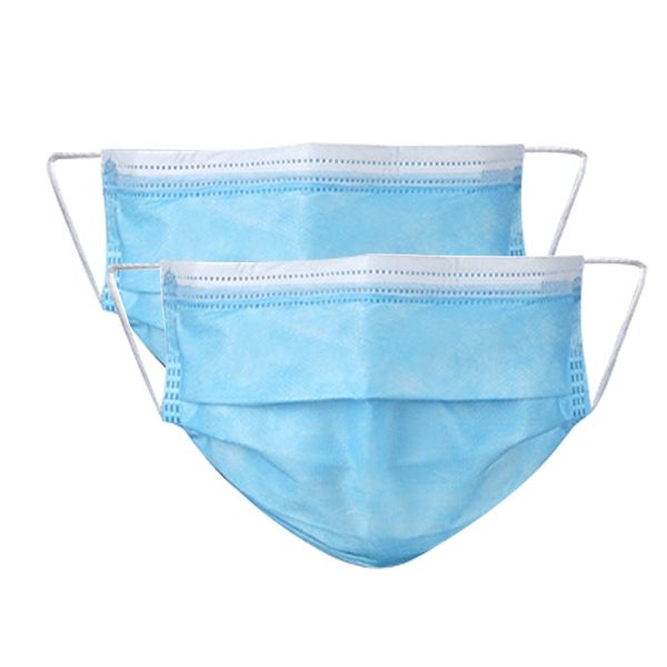 

3 ply non-woven face mask bule disposable non-woven mask earloop for protection
