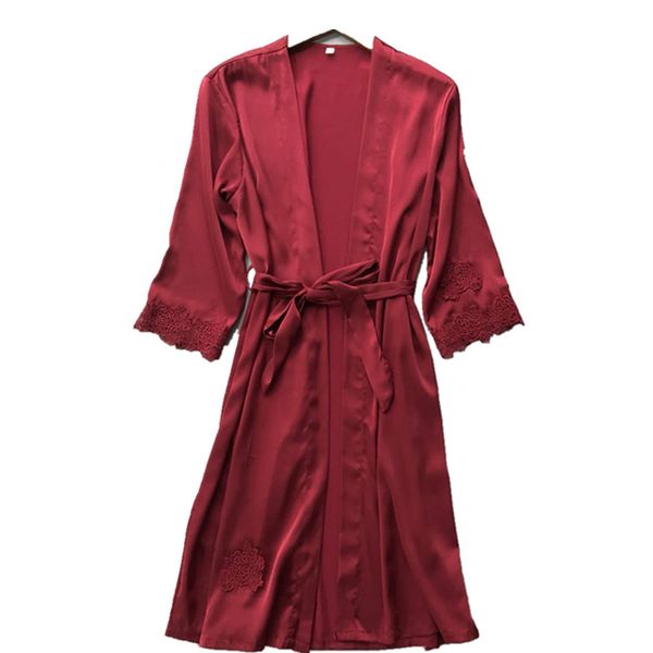 

bzel сексуальные женские халаты кружевной халат женские пижамы атласная шелковая одежда для дома femme женское нижнее белье пижамы mujer pij, Black;red