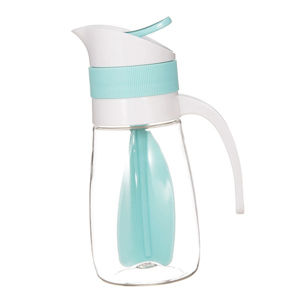 

multifunctional kitchen salad dressing mixer sauce oil container blue/green