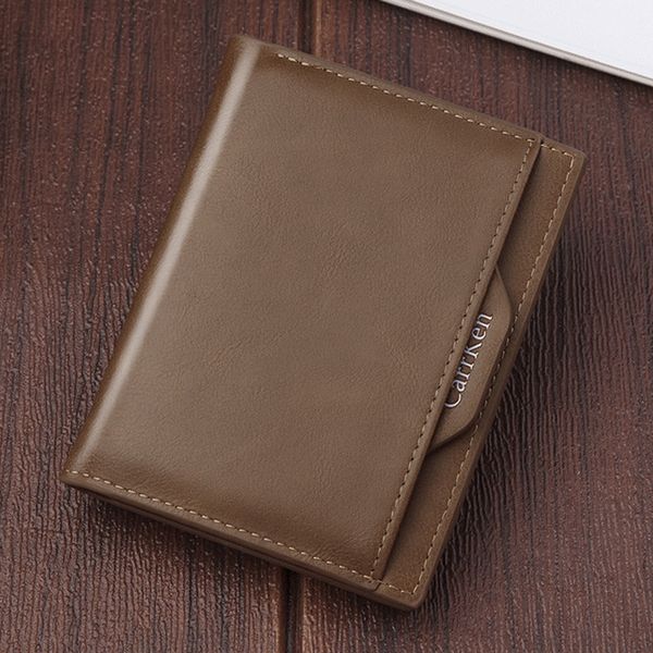 

slim wallets for men short mens wallet with removable driver license fashion bifold purse leather pu credit card holder male, Red;black