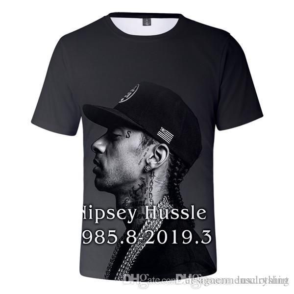 

nipsey hussle mens tshirts 3d printed коротким рукавом рубашки конструктора tops mens casual горячие одежда новое прибытие, White;black
