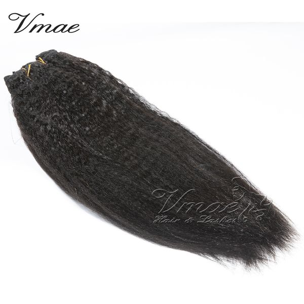 100% non trattato 100g 120g 140g 160g Afro Kinky Curly Straight 4A 4B 4C Clip In ins Virgin Remy Human Hair Extensions