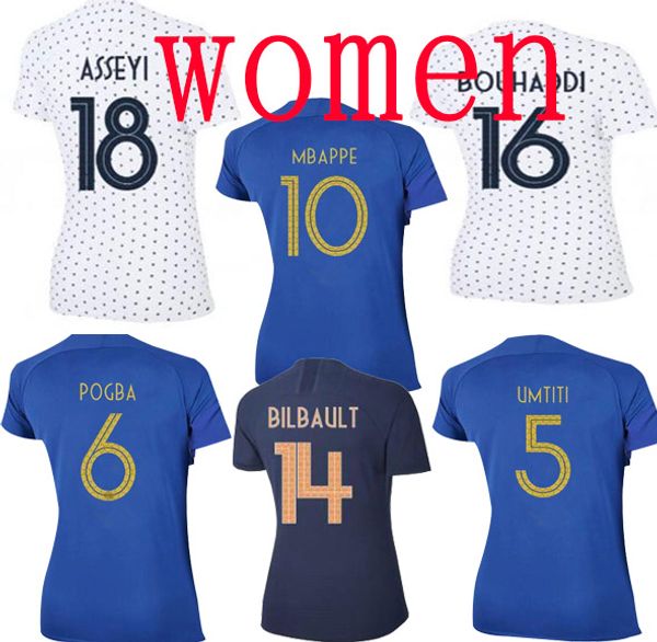 

woman france jersey soccer le sommer henry kylian mbappe antoine griezmann paul pogba giroud zidane kante lloris football kits, Black;yellow