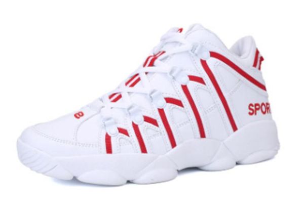 

2018 new high basketball shoes couple models non-slip outdoor running shoes increased male students breathable sports shoes