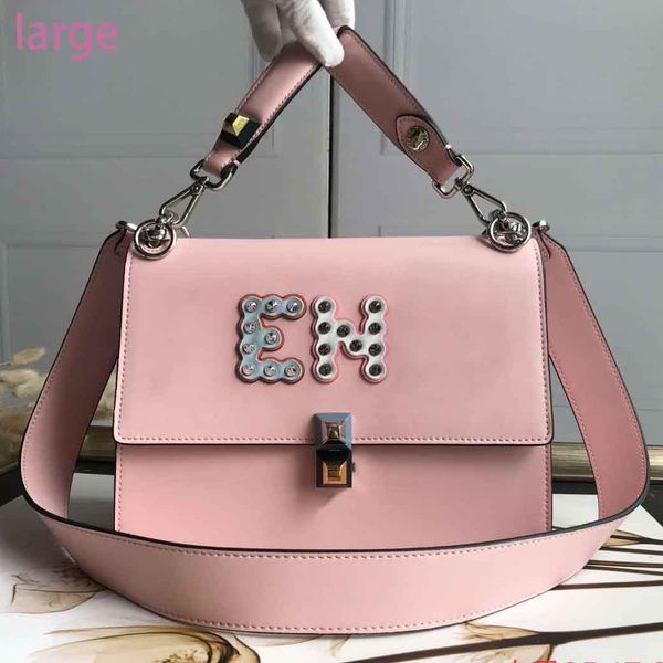 

designer luxury handbag wallet women fashion rivet letter decorative handbag 2019 new genuine leather shoulder bag
