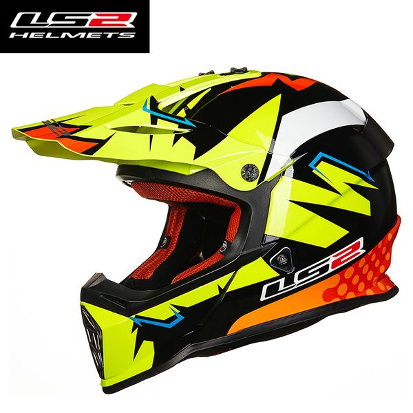 

100% подлинные шлют ls2 mx437 бездорожья гоночного motohelmet шлет каско capacetes мотоцикл шлет квадроцикл велосипед грязи мотокросса