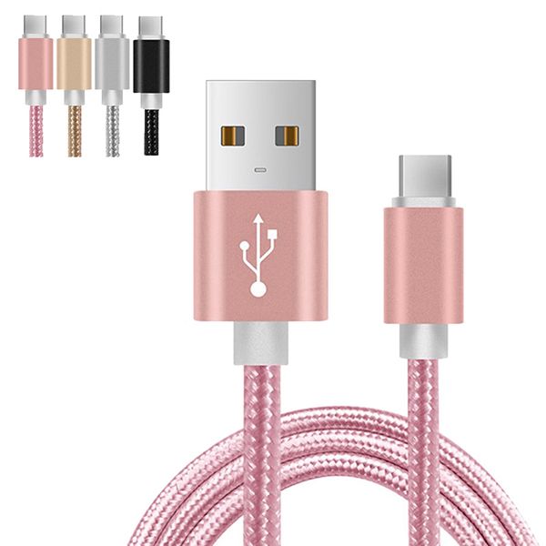 

Nylon Braid USB-кабель Micro Type C для зарядки Кабели для Samsung Huawei Xiaomi Android 1M / 2M