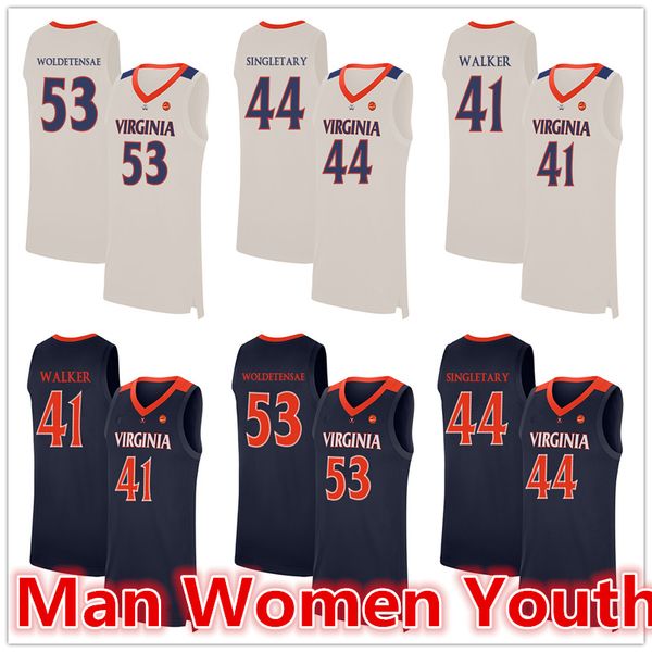 

подгоняет ncaa вирджиния кавальерс баскетбольное шон синглетэри 44 tomas woldetensae 53 уолли уокер джерси любое имя номер размер s-5xl, Black