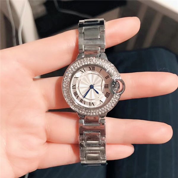 classic stainless steel fashion silver women watches popular casual lovers watches lovers nice clock wholesale price japan movement, Slivery;brown