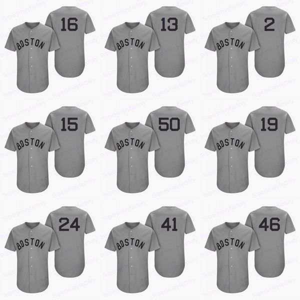 

50 Mookie Betts jersey Gray Collection Red Sox Men 16 AndrewBenintendi 34 DavidOrtiz 28 J.D. Martinez 19 Bradley Jr. Boston Baseball Jerseys