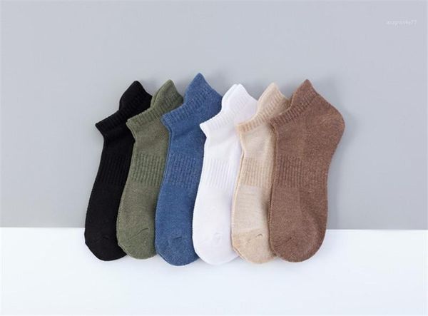 

socks ankle length sports white black grey brown blue athletic short socks mens pure color summer