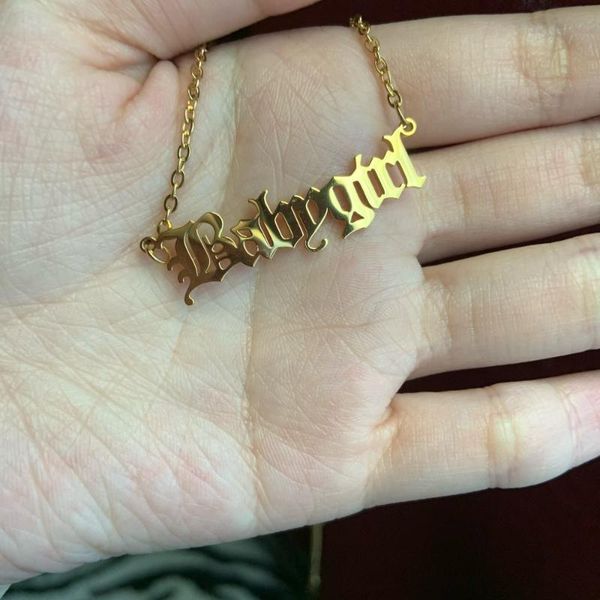 

древняя принцесса baby angel ожерелье из нержавеющей стали babygirl choker ожерелье для женщин лучшие подарки для подруги, Silver