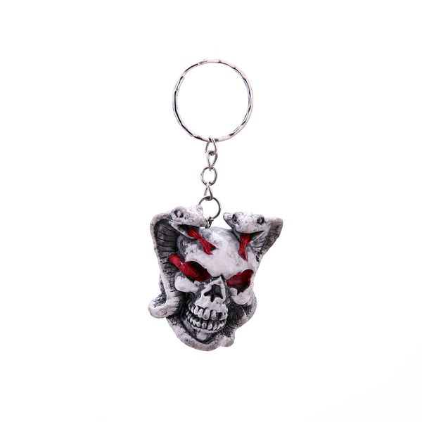 

skull creative keychain pendant pendant rubber skull keychain, Silver