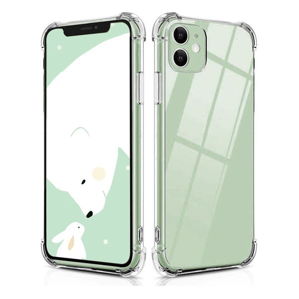 

for iphone x xs max xr 11 pro max 7 8 plus shockproof tpu case back cover transparent soft thicken clear gel rubber bulky corners