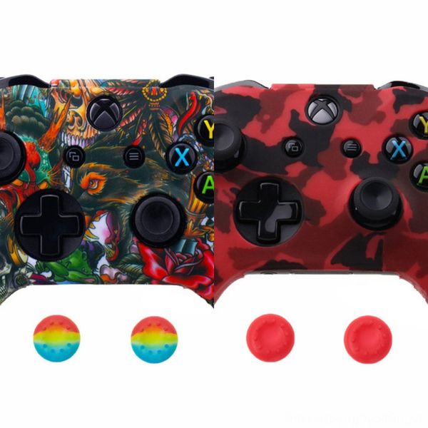 

ghcaf model scare party patterned soft touch upper front shell housing case kit for xbox 1698 elite controller custom one