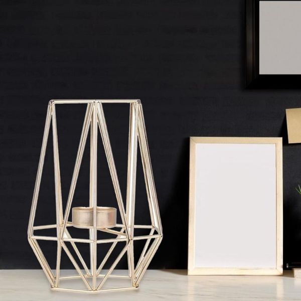 

ins nordic romantic dinner candle holders geometric candlestick iron candle holder for wedding party home decor accessories new