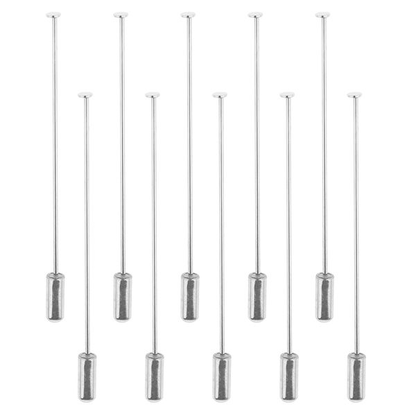 

10 piece mini pad 3mm lapel stick pin hat scarf brooch diy boutonniere craft, Gray