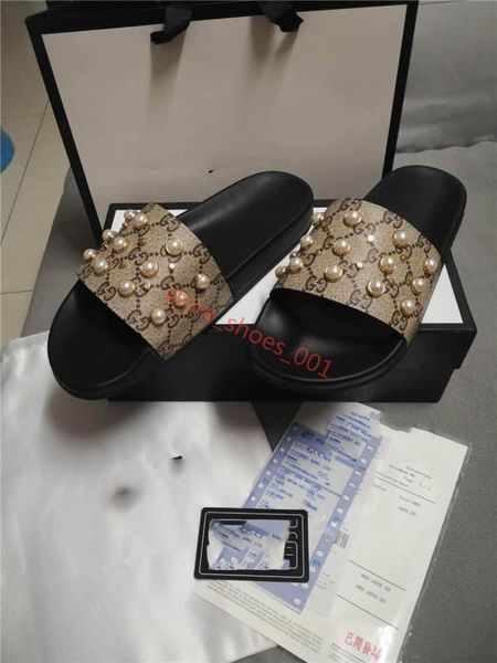 

2020 xshfbcl men's and women's pearl slippers, ladies' home sandals, summer beach slides, men's slippers, sandals, Black;red