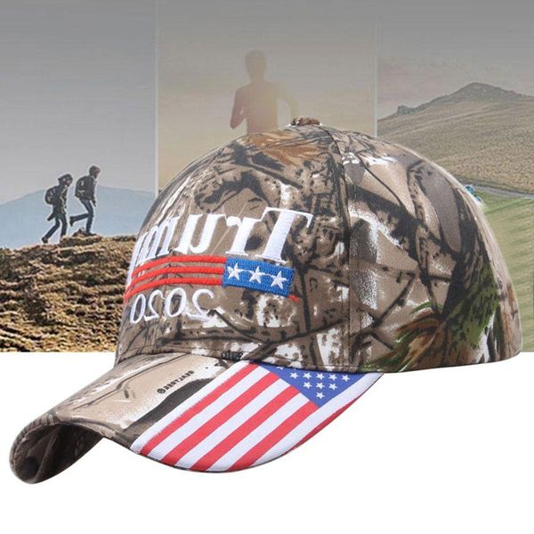 

trump hat camouflage cap usa flag baseball cap 2020 hat 3d embroidery star letter camo adjustable fedex tnt, Black;white