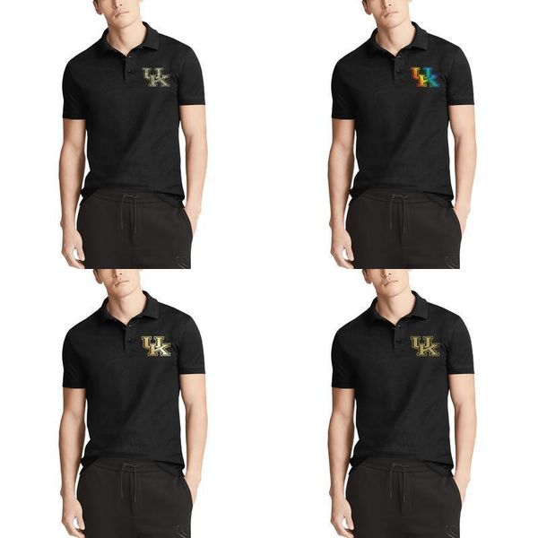 

мужская дизайн печать кентукки уайлдкэтс баскетбол камуфляж логотип черный хлопок рубашка поло мода сумасшедший уникальный гей прайд радуга, White;black