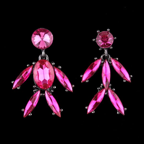 

асимметричные цвет бриллиантовые серьги женщина простой личности маленькие серьги смола gem мотаться серьги 2020 новый дизайн, Silver