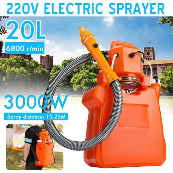 

3000w 20l 220 электрический ulv опрыскиватель fogger ультра емкость дезинфекция машина убийцы москита fight 20m spray расстояние
