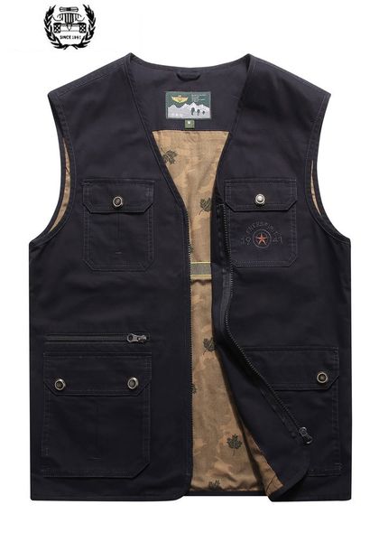 

m~4xl men's vest plus size clothes 2019 spring sleeveless jackets multi pockets cotton waistcoat breathable mesh fishing vest, Black;white