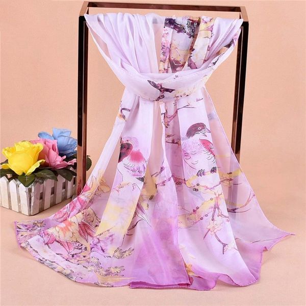 

fashion spring and autumn women's chiffon silk scarf square towel polyester scarf print hundred flowers shawl summer shawl turban, Blue;gray