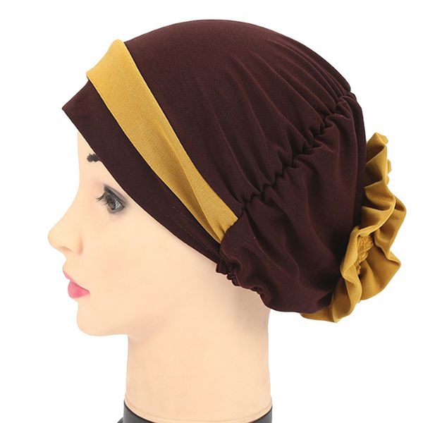

soft muslim full cover inner women's hijab cap islamic underscarf neck head bonnet hat women full head cap hats, Red