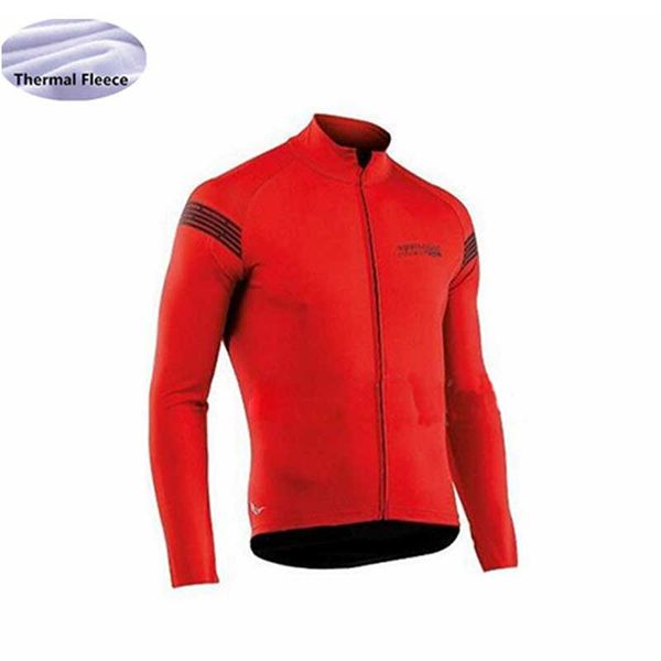 

north wave warm winter cycling jersey cycling clothing bike jersey shirt bicycle wear mtb men sportswear, Black;red