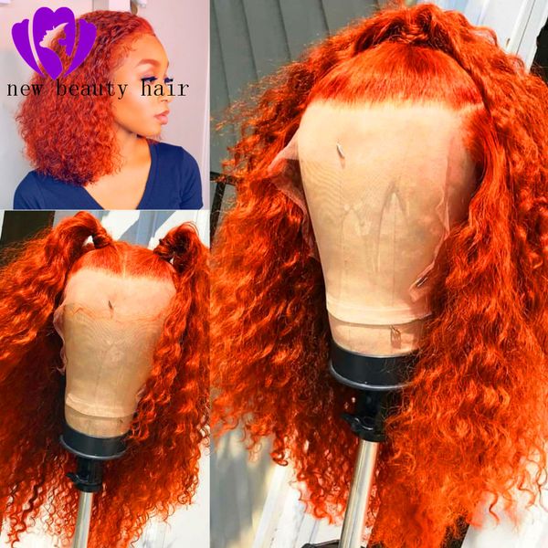 Short Afro Wigs For Black African Women Kinky Curly Orange
